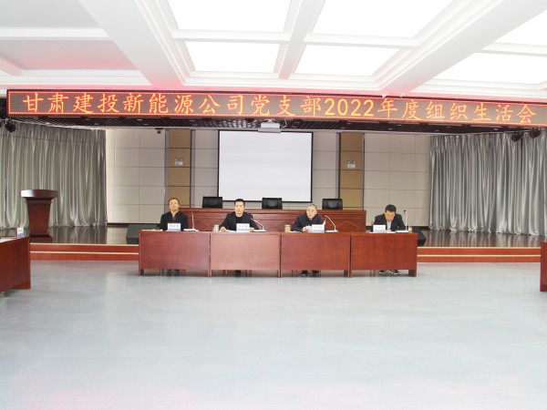 【“三抓三促”行動進行時】  甘肅建投新能源公司  召開2022年度組織生活會